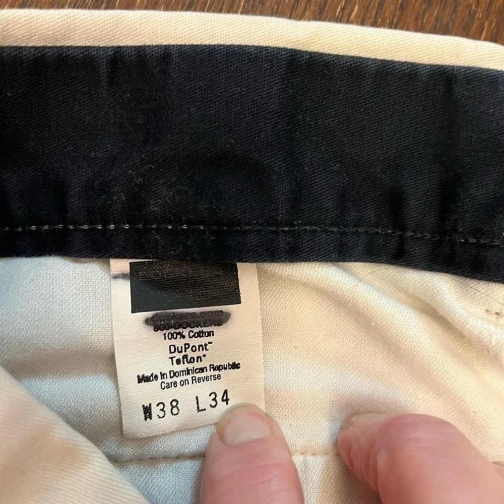 Dockers W38 L34 Khaki 100% Cotton Straight Leg Casual‎ Pants